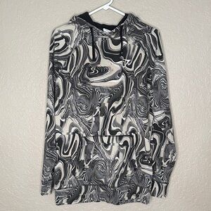 Gymshark  Black and White Swirl Hoodie